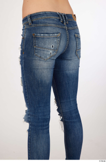  Olivia Sparkle blue jeans with holes casual dressed thigh 0004.jpg